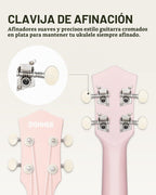 Donner Ukulele soprano para principiantes, ukulele mate de 21 pulgadas, kit para principiantes con bolsa, correa, afinador, cuerdas, púas, paño, lecciones en línea gratuitas, regalo de fiestas