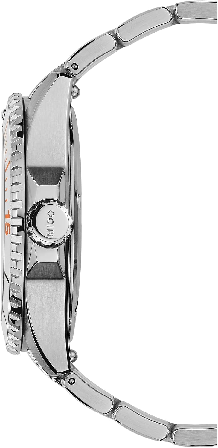 MIDO Ocean Star 200 - Reloj suizo automático para hombre - Caja de acero inoxidable - Calendario día/fecha - Bisel giratorio - Resistencia al agua de 656.2 ft