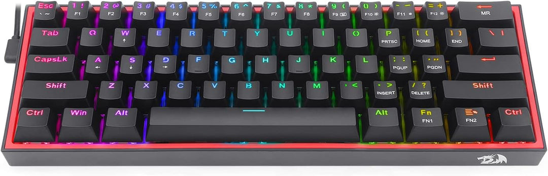 Redragon K617 Fizz - Teclado para juegos RGB 60% con cable, teclado...