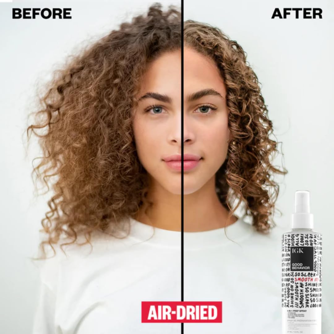 IGK GOOD BEHAVIOR Spray de preparación 4 en 1 | Tamaño completo + d...