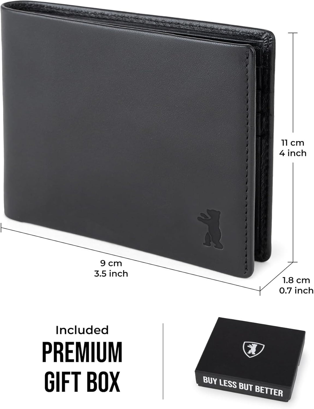 BERLINER BAGS Lincoln - Cartera de piel auténtica de alta calidad p...