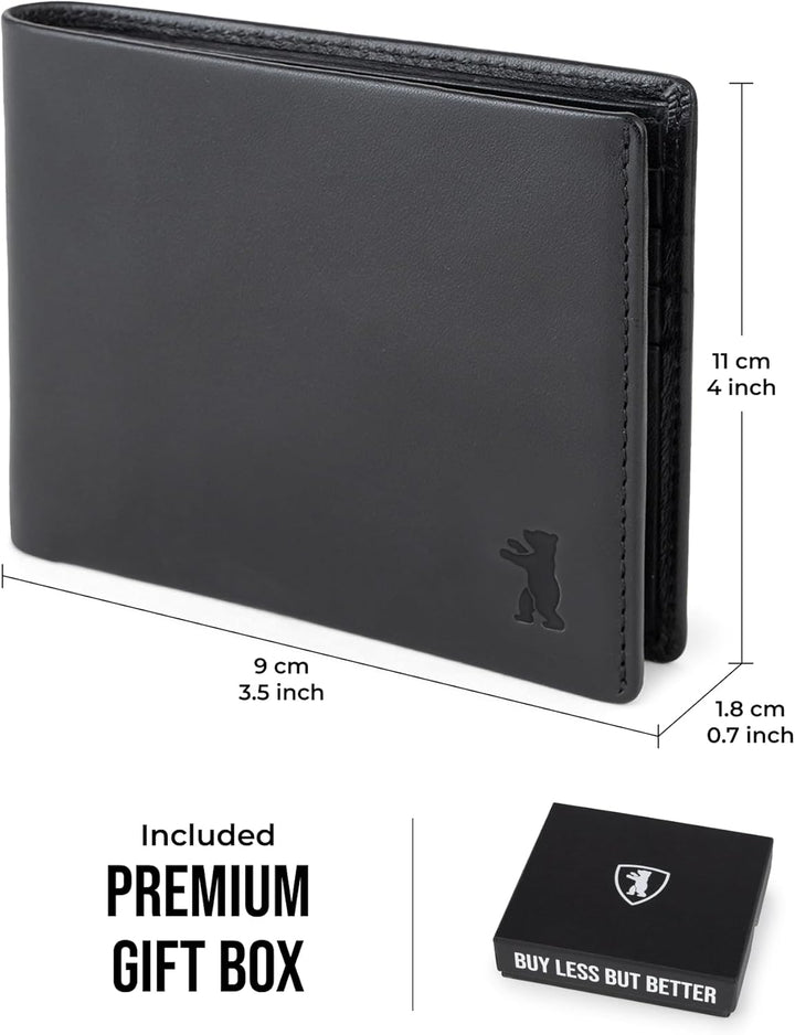 BERLINER BAGS Lincoln - Cartera de piel auténtica de alta calidad p...