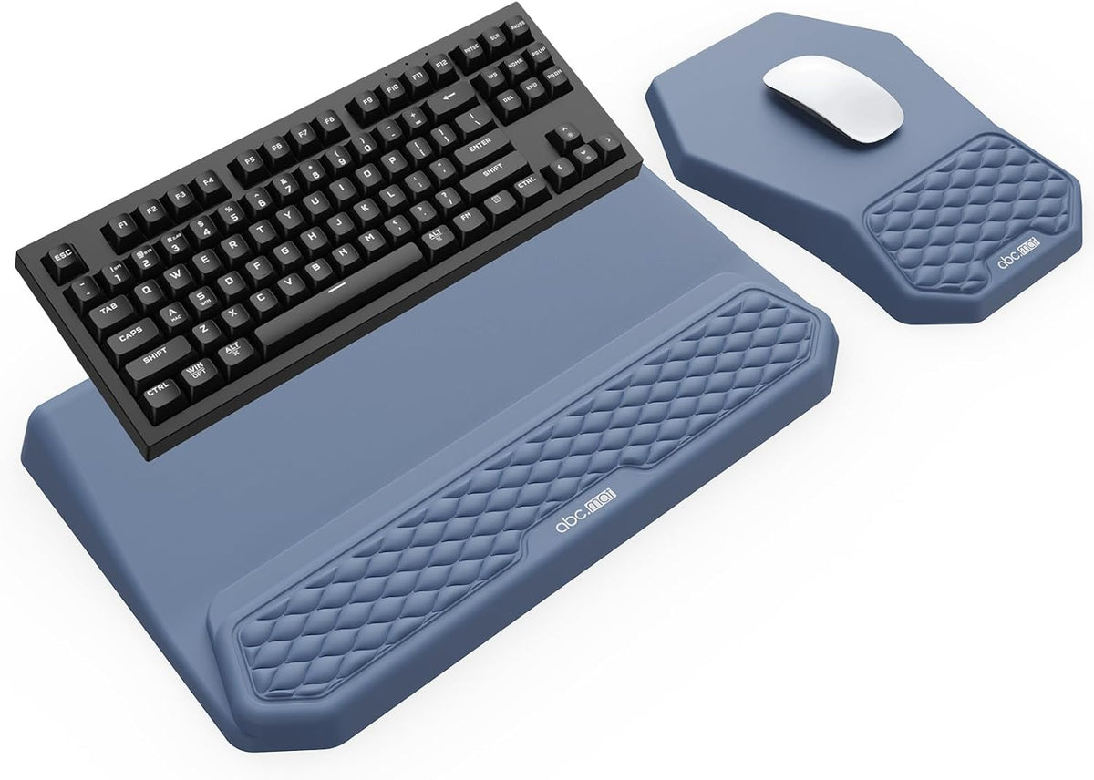 Soporte ergonómico 3 en 1 para teclado con reposamuñecas y juego de