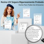 Resina UV transparente, 35.27 oz Kit de fundición y revestimiento