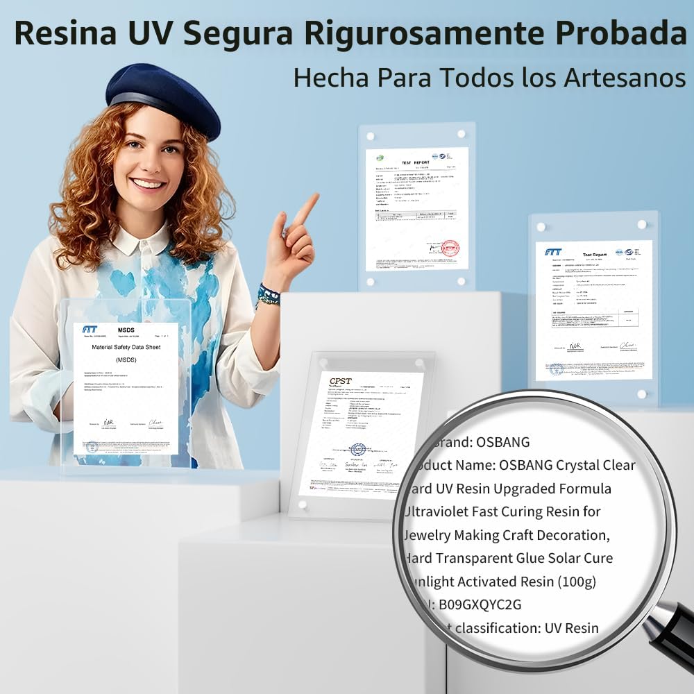 Kit de fundición y revestimiento de resina UV transparente, 17.64
