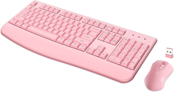 Combo de teclado y ratón inalámbricos de tamaño completo 2.4 GHz co...