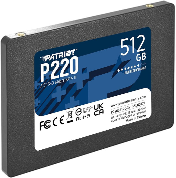 Patriot Memory P220 512GB SSD interno - SATA 3 2.5" - Unidad de...