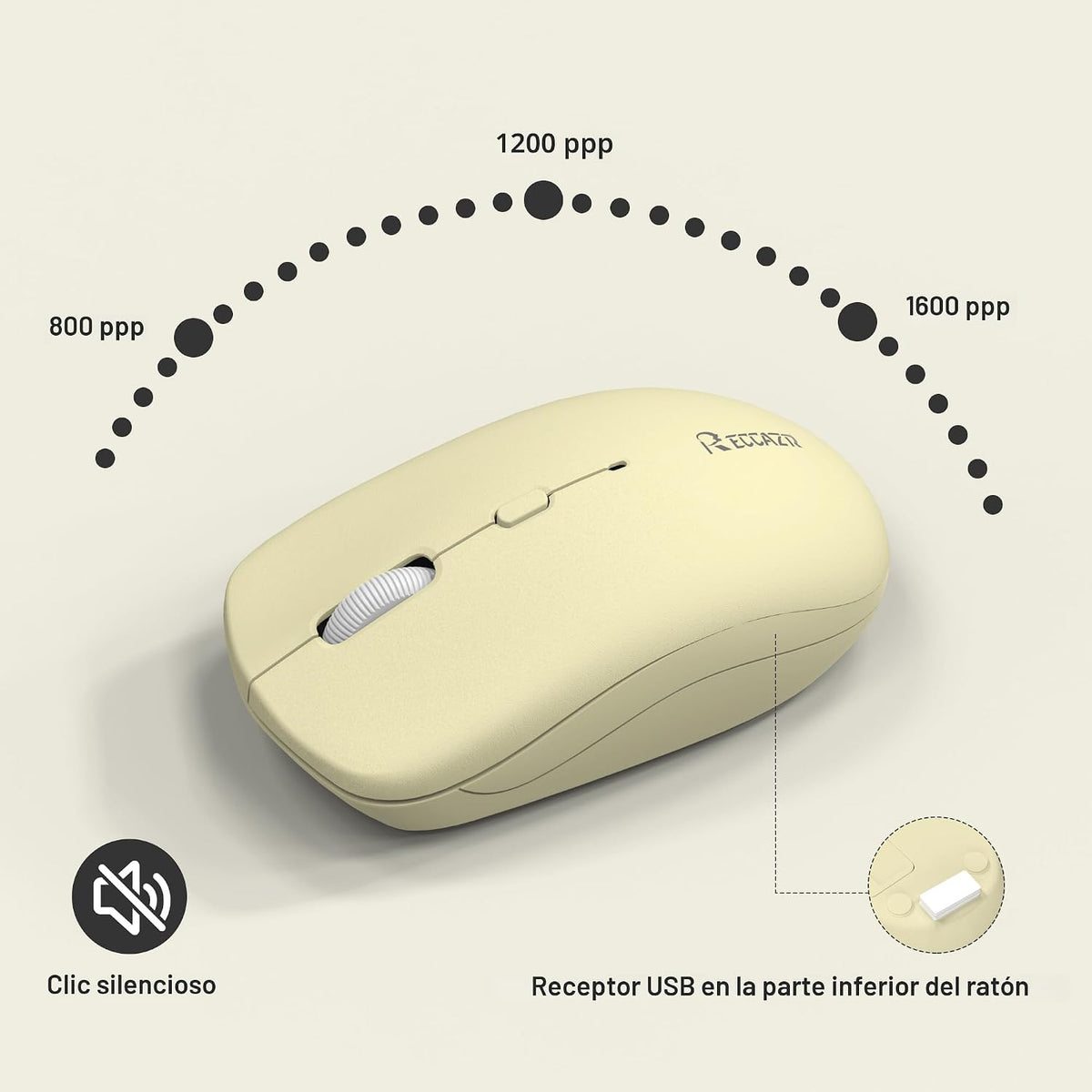 Teclado inalámbrico y mouse combinado silencioso para oficina y hog...