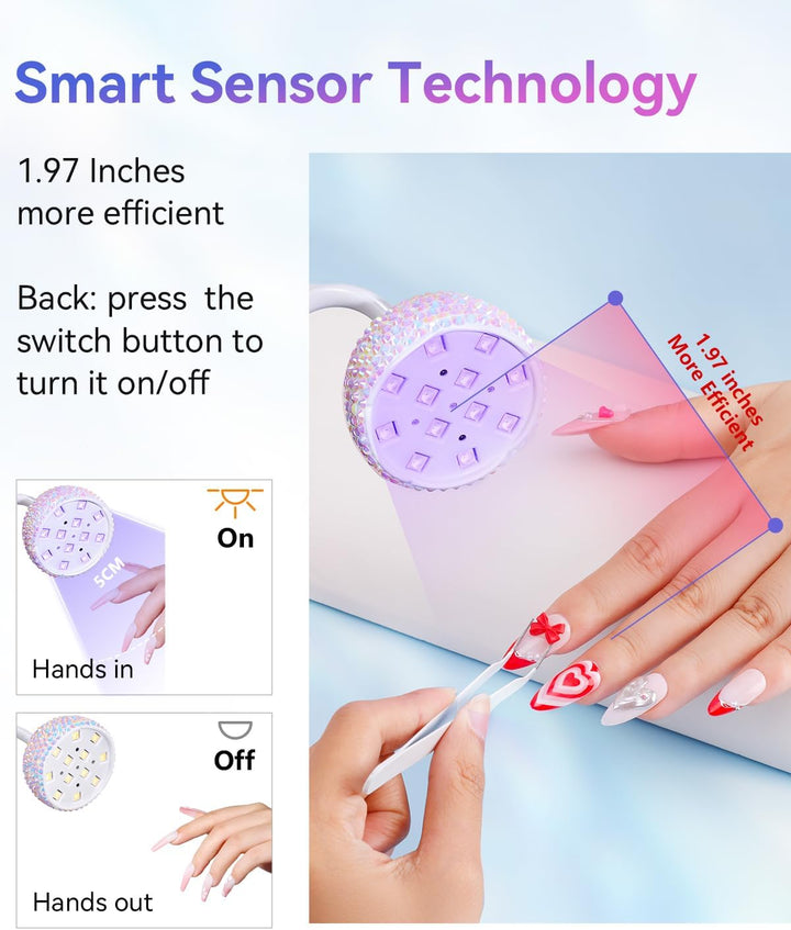 Makartt Lámpara de uñas LED UV, lámpara de curación flash de cuello...