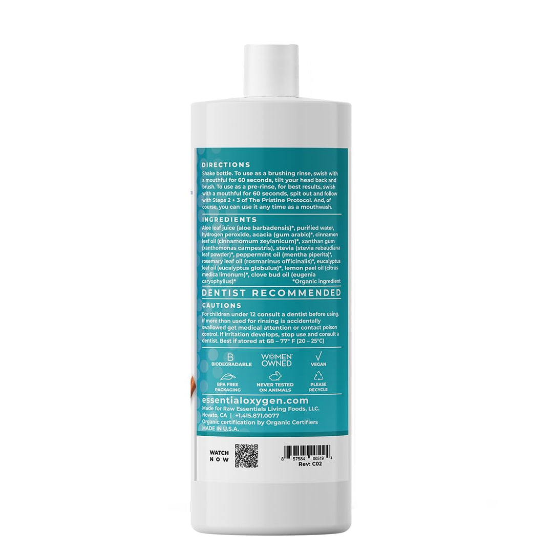 Essential Oxygen, Enjuague para Cepillado y Enjuague Bucal Orgánico...