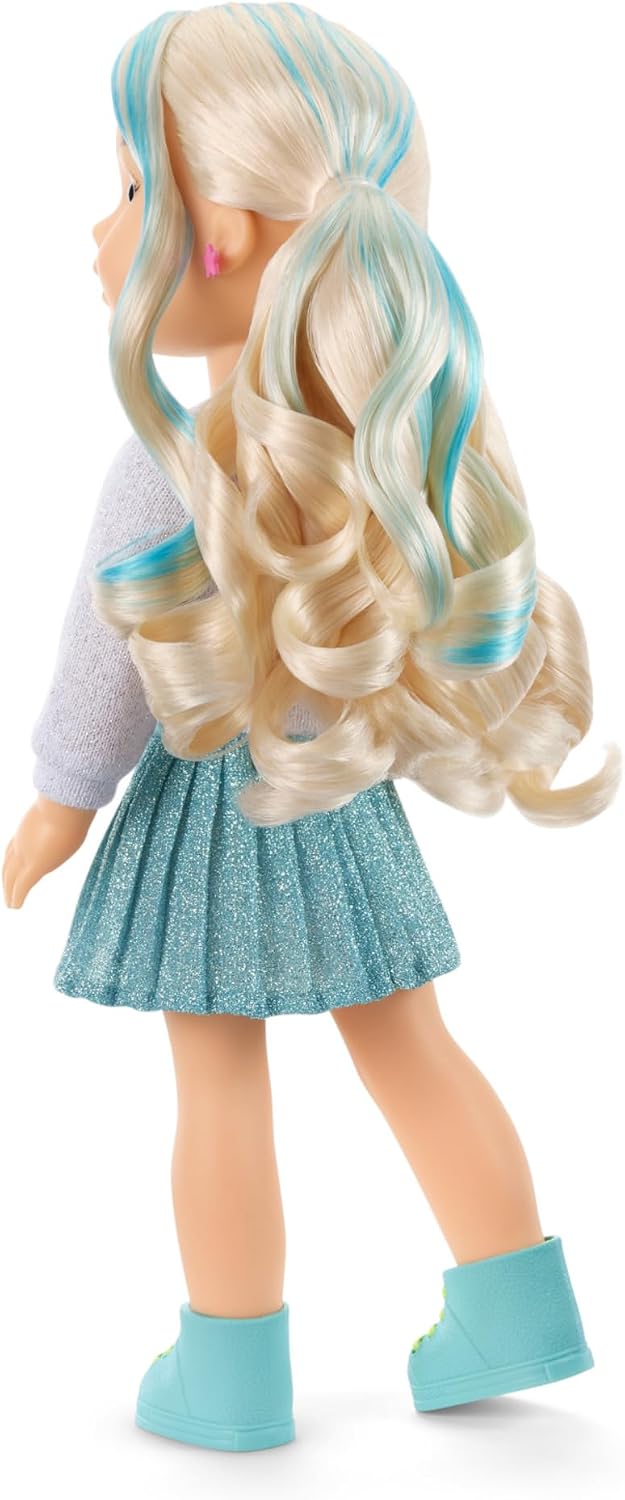 American Girl, AG Sisters Jozette - Muñeca con ojos azules, cabello rubio largo ondulado con reflejos azules, 14.5 pulgadas, a partir de 4 años (exclusivo de Amazon)