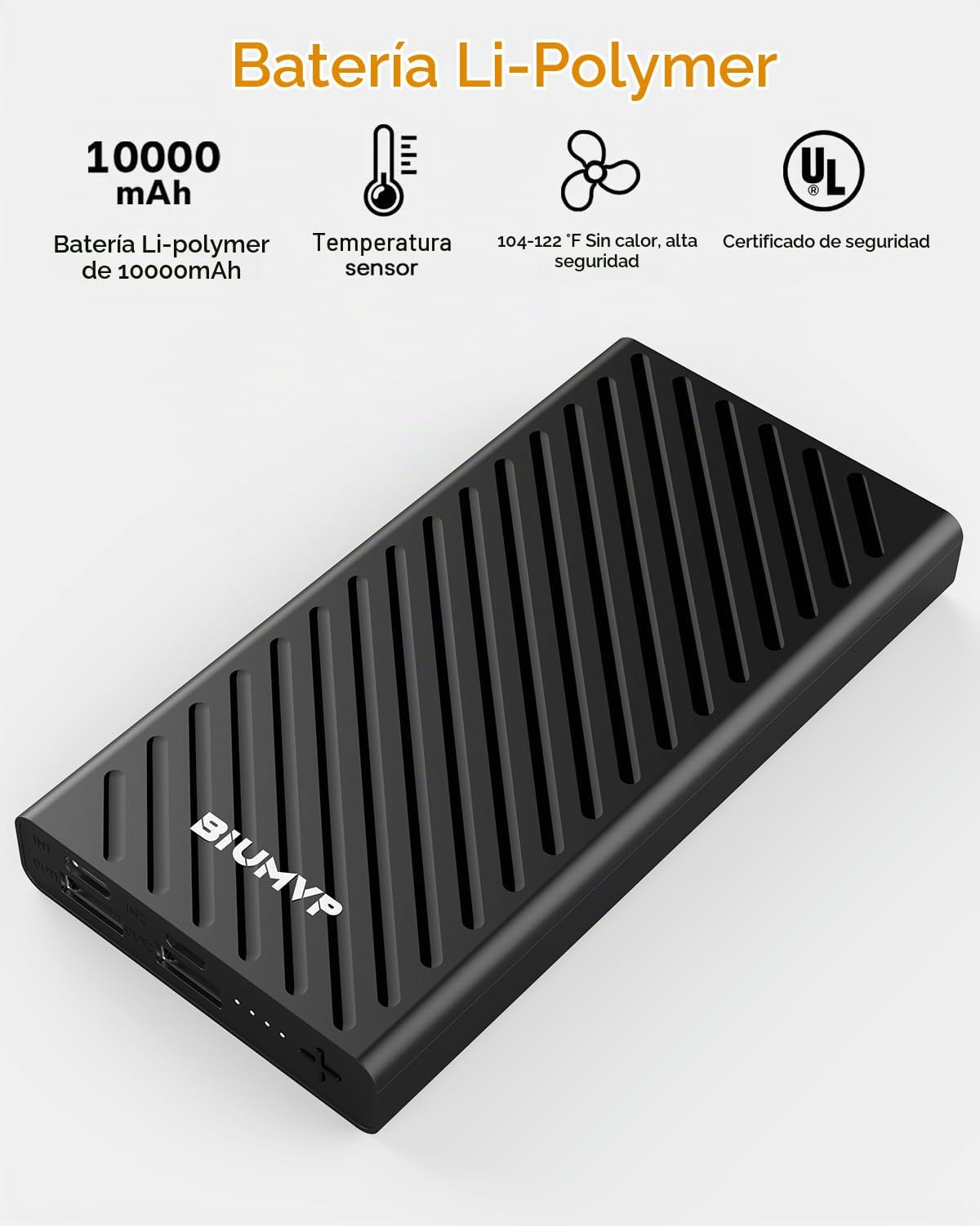 BIUMVP Paquete de Batería para Chaleco Calefactable, Power Bank de...