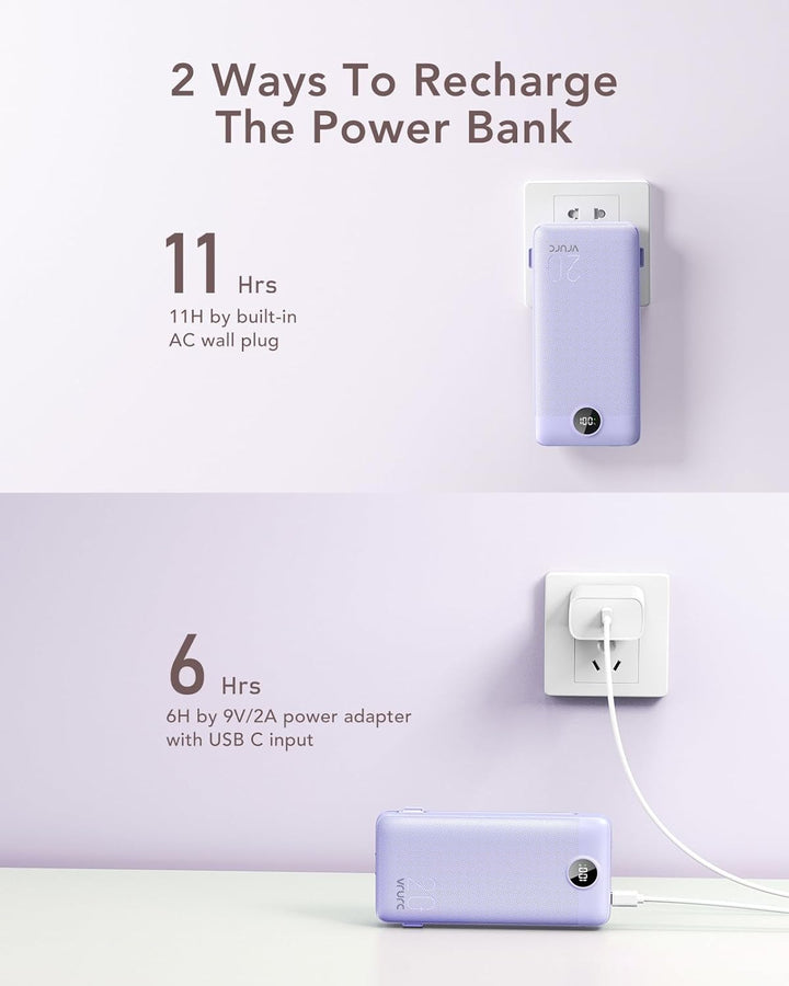 VRURC Cargador portátil de 20000 mAh, banco de energía de carga ráp...