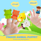 BOLZRA Juego de juguetes de tren de animales de granja para niños pequeños
