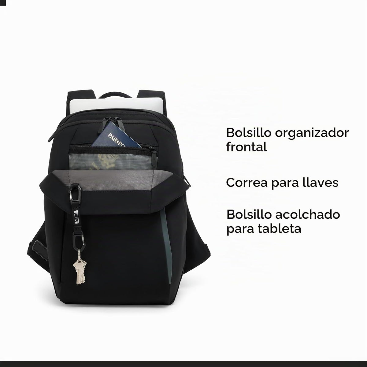 TUMI Axis Mochila mediana de 20 litros, se adapta a portátiles de hasta 15