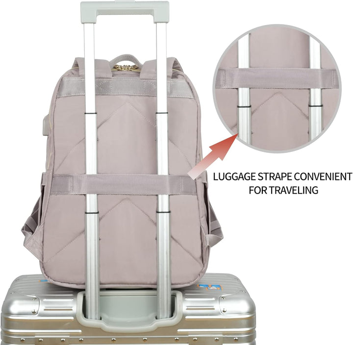 KROSER Mochila para laptop para mujer de 15.6 pulgadas, mochila dia...