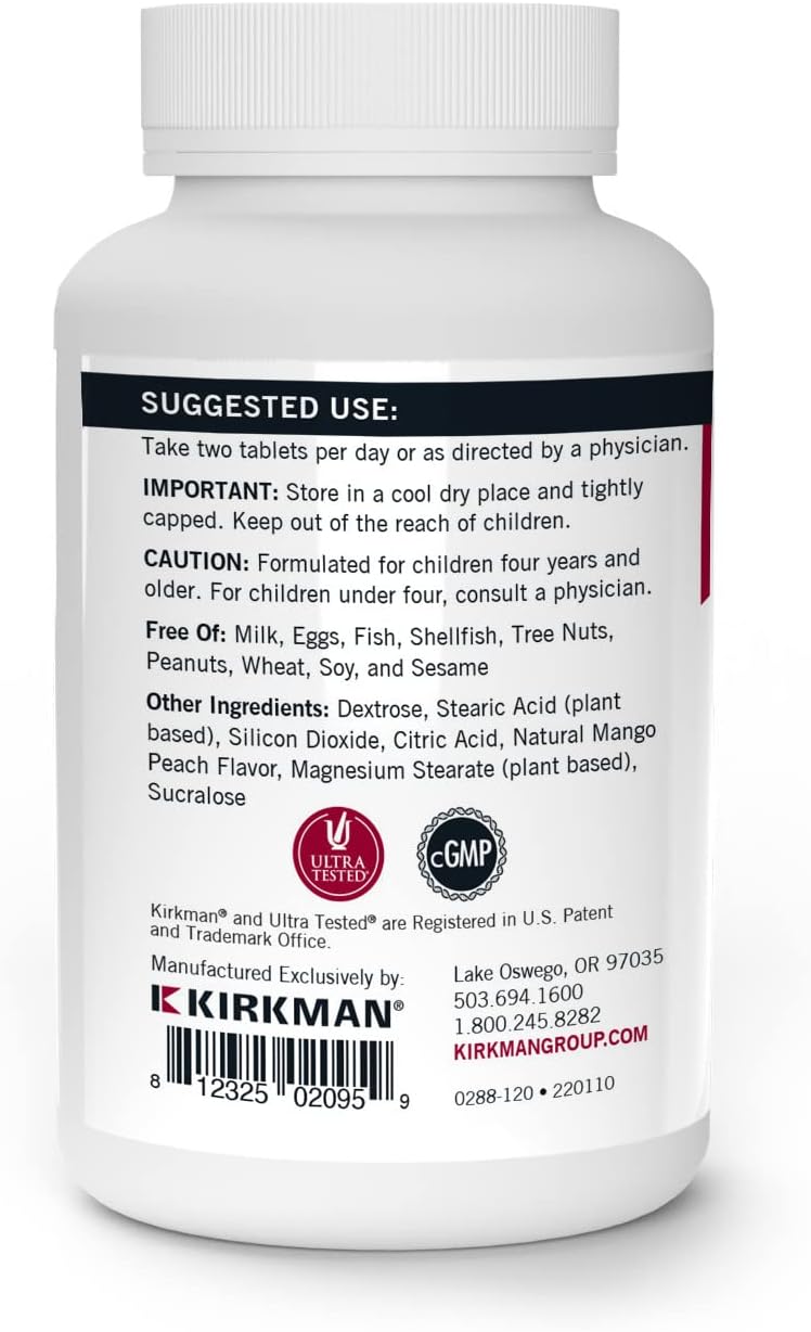 Kirkman Obleas multivitamínicas y minerales masticables para niños...