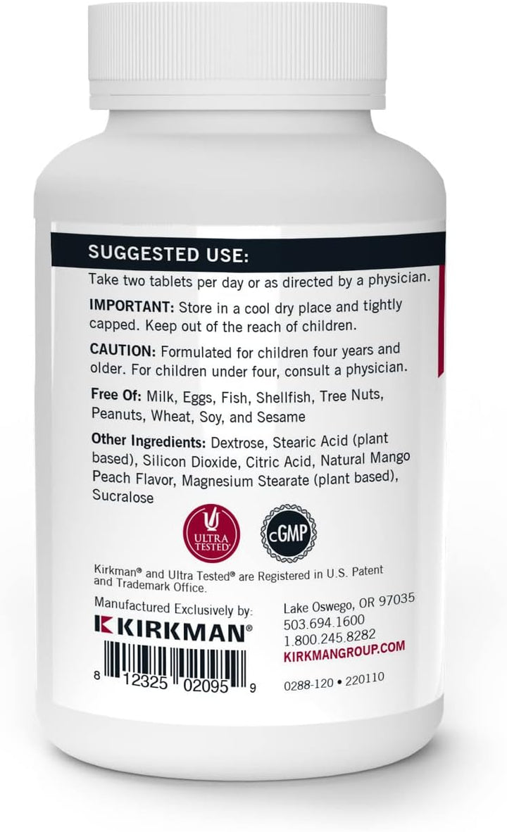 Kirkman Obleas multivitamínicas y minerales masticables para niños...