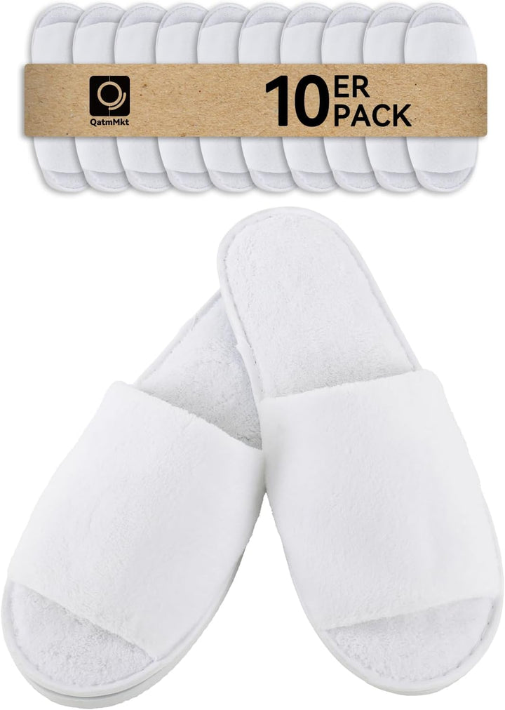 QatmMkt - 10 pares de pantuflas desechables unisex para invitados,...