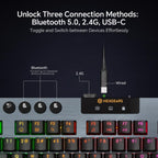 Hexgears Teclado mecánico inalámbrico de perfil bajo de la inmersión A3