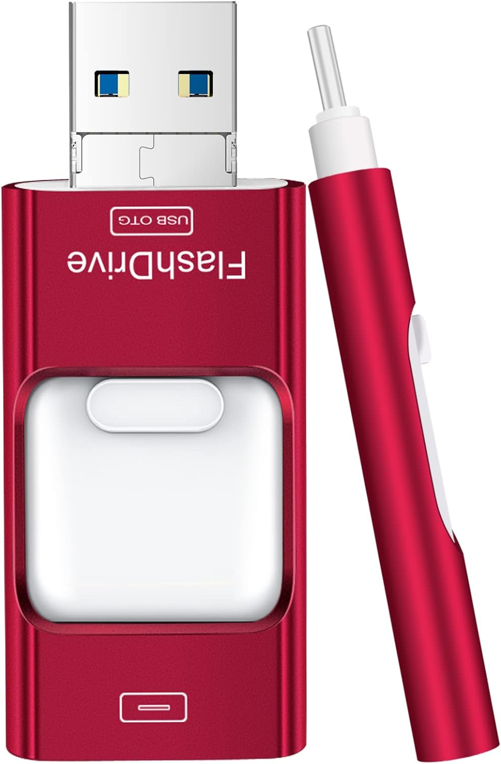 Unidad flash para iPhone 256GB, 4 en 1 memoria USB tipo C, memoria...