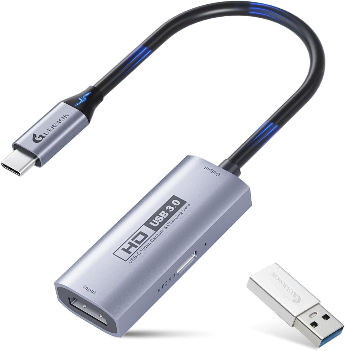 Tarjeta de captura HDMI 4K USB3.0 con PD 100W, 2K@30FPS o 1080P