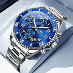 OLEVS Relojes para hombre, de cara grande, de acero inoxidable, resistente al agua, con fecha, analógicos, de cuarzo, modernos, de negocios, relojes de pulsera para hombre