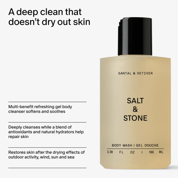Salt &amp; Stone Body Wash Mini Discovery Set | Para mujeres y homb...