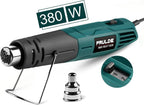 PRULDE - Mini pistola de calor para manualidades, 2 ajustes de temperatura, 480 ℉ y 850 ℉ pistola de calor rápido con cable UL de 6.6 pies/boquilla reflectora, pistola de aire caliente con protección contra sobrecalentamiento para envoltura