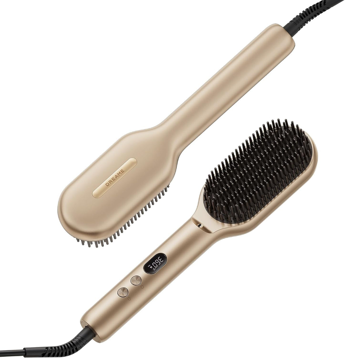 Dreame Voya Hair Straightener Brush, PTC Heating Straightening Comb...