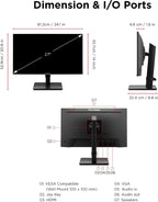 ViewSonic VA2748-MHJ Monitor de 27 pulgadas 1080p, pantalla IPS con...