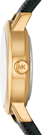 Reloj femenino Michael Kors Maude de tres manecillas en piel verde (Modelo: MK7633)