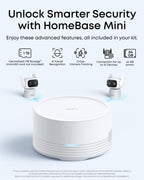 eufy Security Cámara interior y exterior C31, Blanco, Paquete de 2 + HomeBase