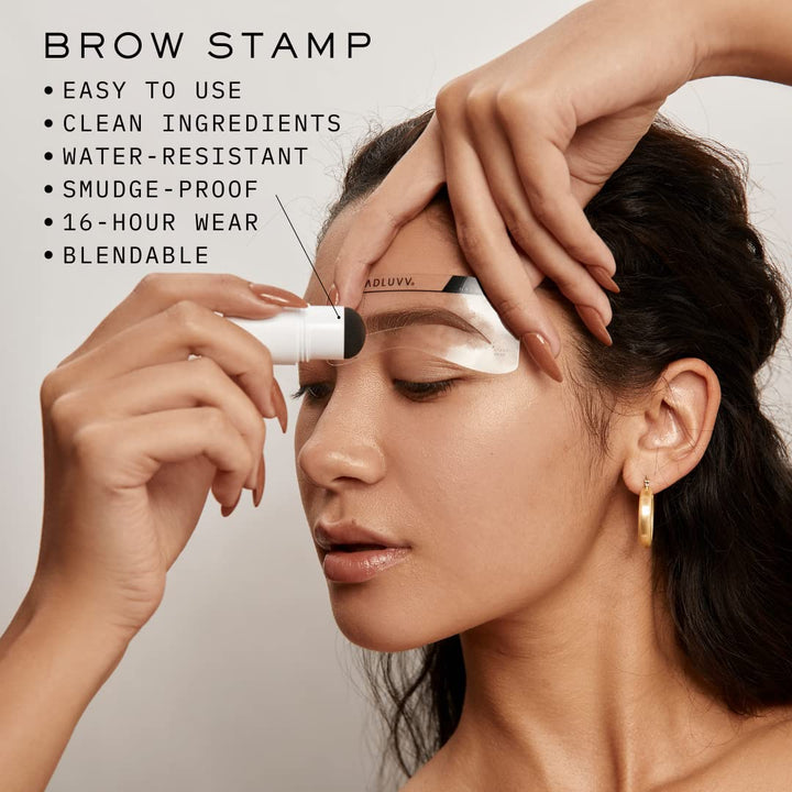 MADLUVV Kit de sellos para cejas con plantillas de cejas, fácil mol...