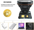 Odear Linterna de LED para la cabeza, con luz muy brillante, recargable. Luz para la cabeza, con batería, para caza, camping, o pesca.