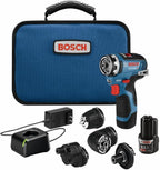 Bosch GSR12V-300FCB22 12V Max Taladro/Driver Sistema Flexiclick 5 en 1
