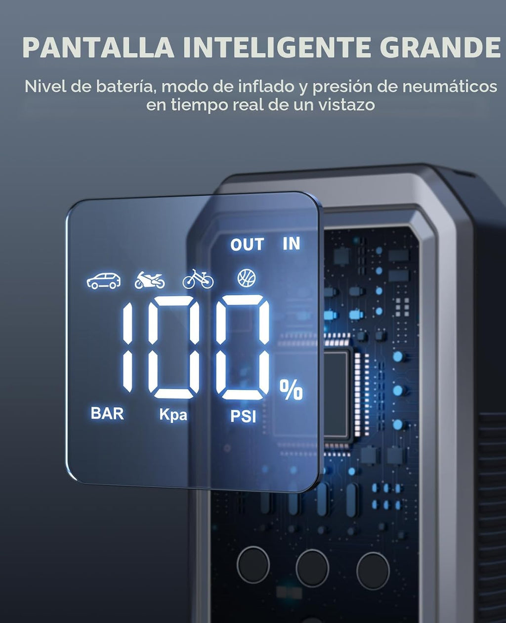 YaberAuto Arrancador 11 en 1 6000A 150PSI con compresor de aire 80Wh 160wDC