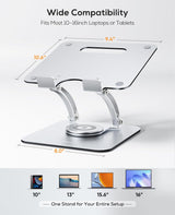 Nulaxy Soporte giratorio de 360 grados para computadora portátil, a...