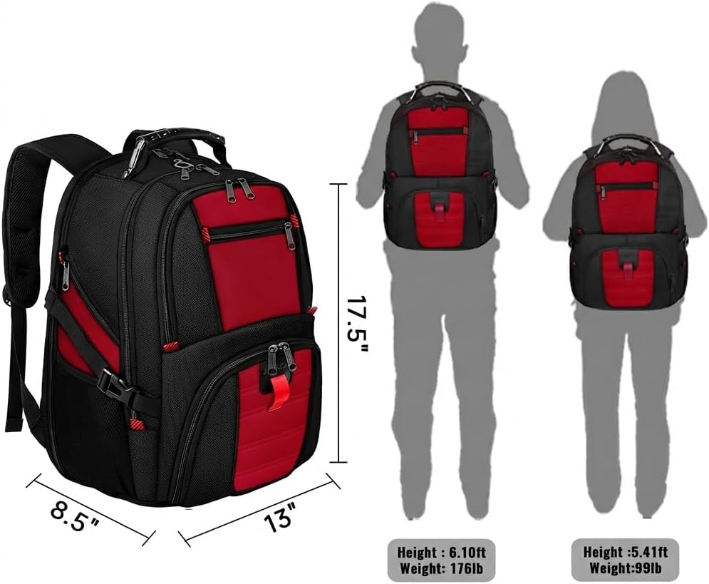 YOREPEK - Mochila de viaje extra grande de 13.2 galones para laptop...