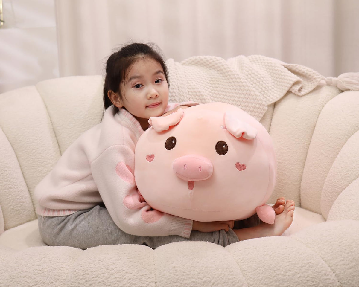 YESGIRL Almohada de cerdo de peluche súper suave de 20.5 pulgadas, Large