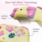 Controlador inalámbrico de conmutación para Switch/Switch 2/OLED/Lite (Amarillo+Azul Lago)
