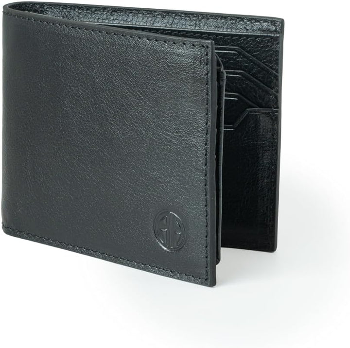 AZURAHIDE ALTO Carteras de cuero plegable para hombre, piel curtida...