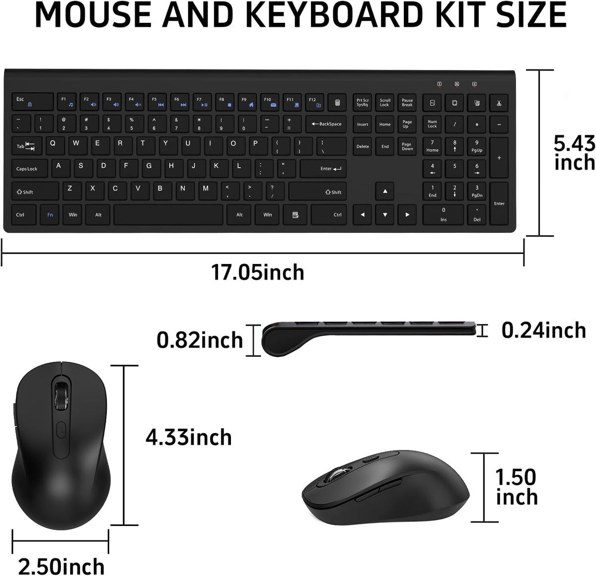 SHUNJINRUN Ultra Thin Ergonómico Silencioso Teclado Teclado Ratón C...