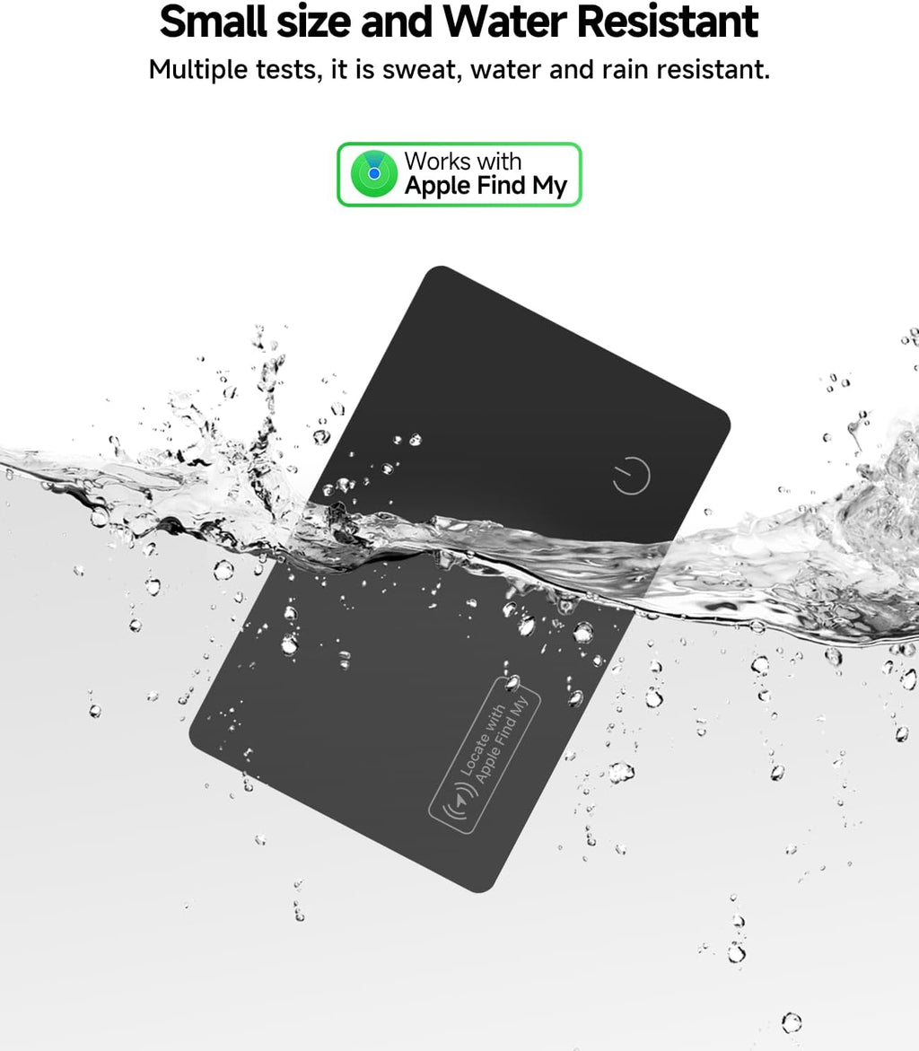 Paquete de 4 tarjetas Air Tag Tracker 2026, ultra delgada, 0.07 pulgadas, impermeable IP68, funciona con Find My (iOS), para carteras, llaves, equipaje, bolsas