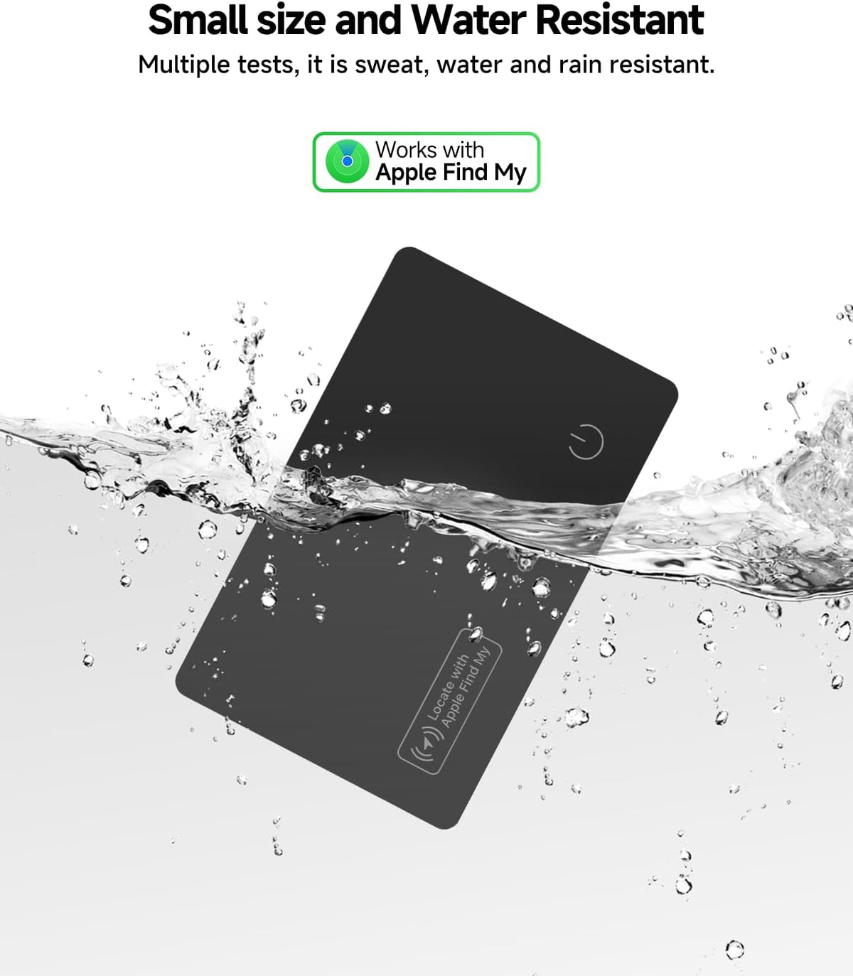 Paquete de 4 tarjetas Air Tag Tracker 2026, ultra delgada, 0.07 pulgadas, impermeable IP68, funciona con Find My (iOS), para carteras, llaves, equipaje, bolsas