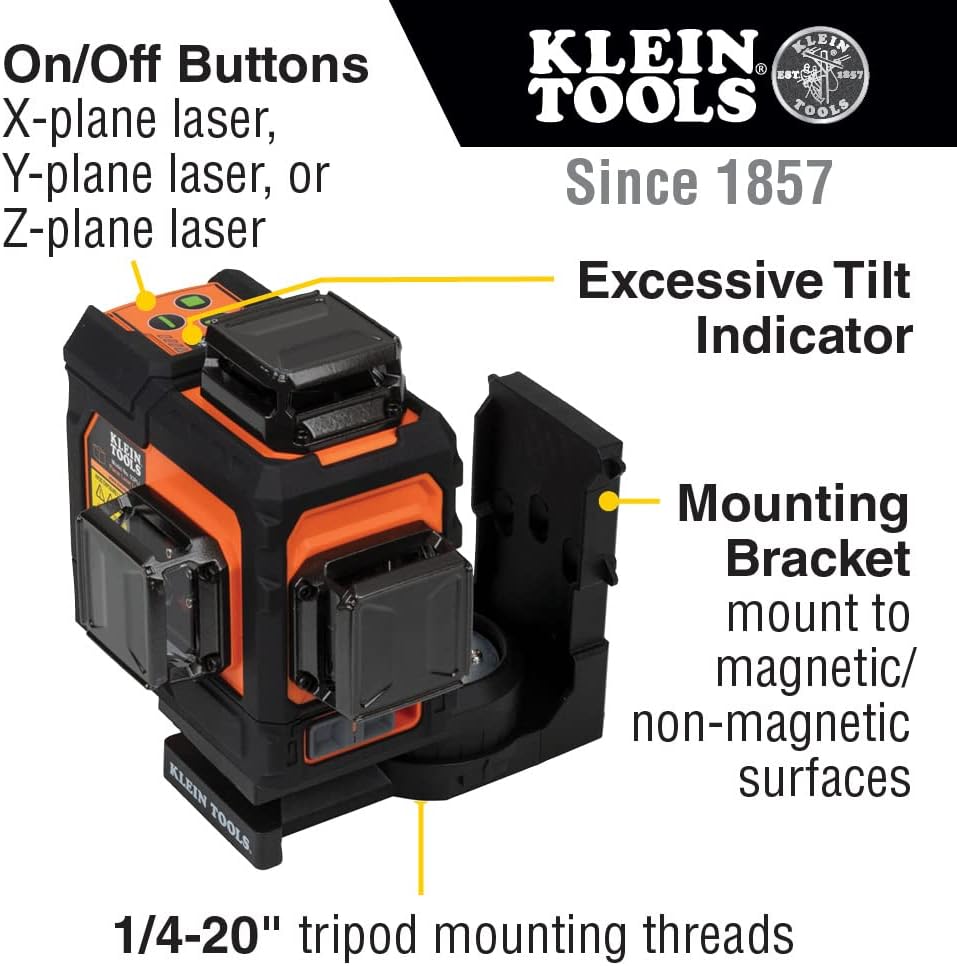 Klein Tools 80184 Kit de nivel láser verde con trípode, 2 piezas