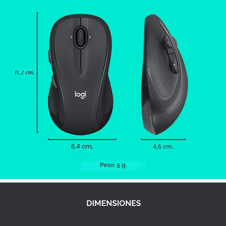 Logitech M510 - Mouse inalámbrico, ratón para laptop y PC con recep...