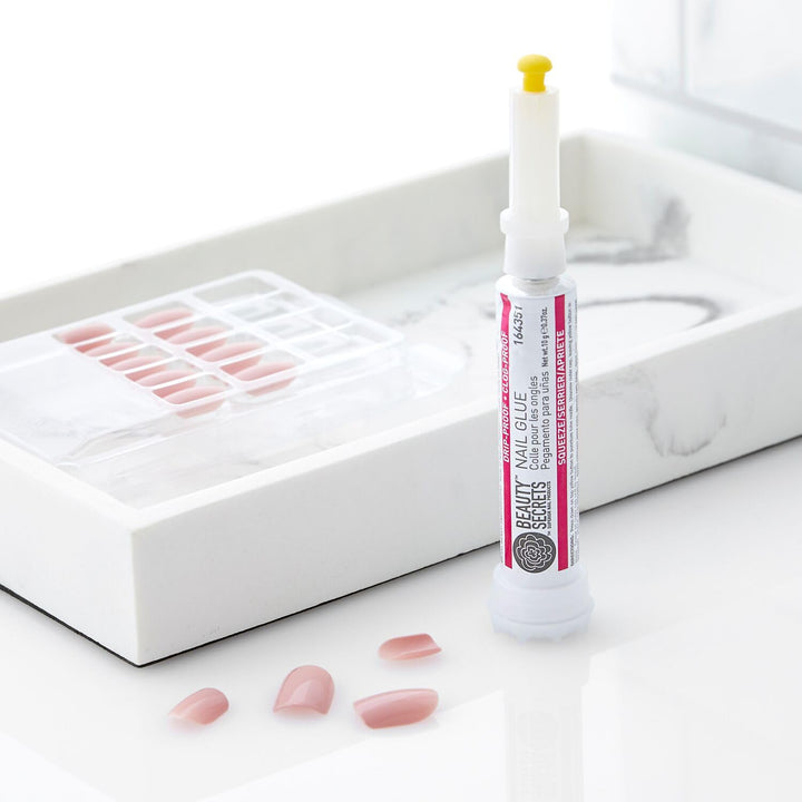 Beauty Secrets Pegamento para uñas, a prueba de goteo y obstruccion...