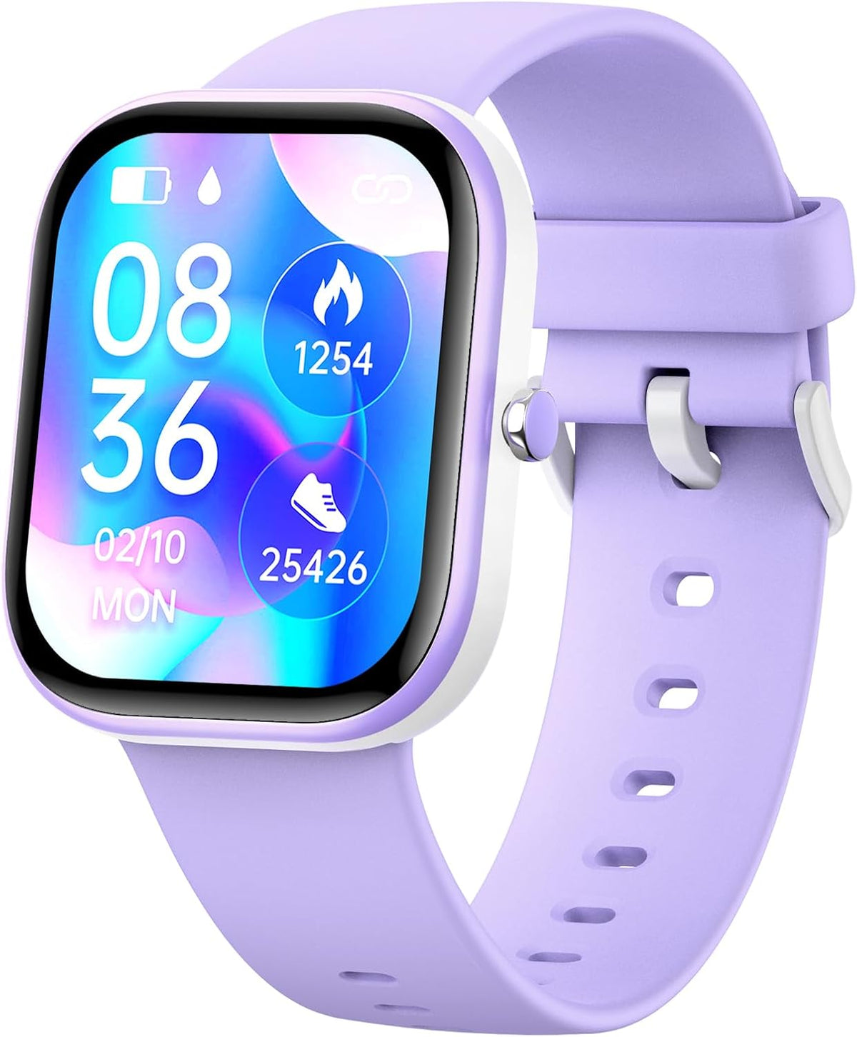 Nyonio - Reloj inteligente para niños con rastreador de fitness, sin necesidad de teléfono/APP, 19 modos deportivos, esfera DIY de 1.5", impermeable IP68, monitor de sueño, podómetros, frecuencia