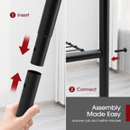 2-Pack de Estanterías de Acero para Garaje de 5 Niveles, 33.5"x12.6"x72", negro